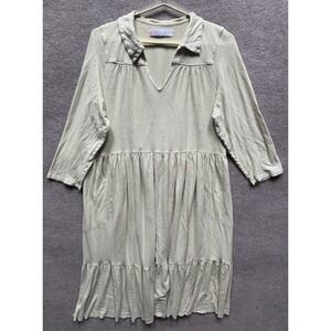 Free People FP Beach Moonlight Midi‎ Dress Pale Yellow Green Oversized Small